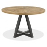 Bentley Designs Bentley Designs Indus Rustic Oak Circular Dining Table & 4 Bentley Designs Indus Dining Chairs