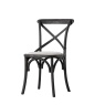 Gallery Gallery Cafe Chair Black Linen (Set of 2)
