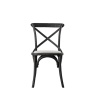 Gallery Cafe Chair Black Linen (PAIR)