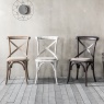 Gallery Gallery Cafe Chair White Linen (Set of 2)