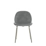 Gallery Flanagan Dining Chair Light Grey Velvet (PAIR)