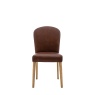 Gallery Gallery Hinton Dining Chair Brown Leather (PAIR)