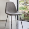 Gallery Gallery Millican Dining Chair Chrome / Light Grey (PAIR)