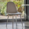 Gallery Gallery Millican Dining Chair Chrome / Light Grey (PAIR)