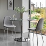 Gallery Gallery Millican Dining Chair Chrome / Light Grey (PAIR)