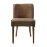 Gallery Tarnby Dining Chair Brown Leather (PAIR)