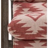 Gallery Direct Burela Lounge Chair Mira Aztec patterned upholstery fabric close-up