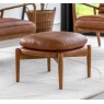 Gallery Direct Datsun Footstool Vintage Brown Leather