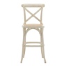 Gallery Gallery Cafe Stool White With Rattan (Set of 2)