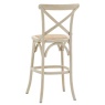 Gallery Gallery Cafe Stool White With Rattan (Set of 2)