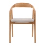 Gallery Gallery Madrid Upholstered Dining Chair Oak (Pair)