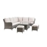 Gallery Direct Ascot Corner Dining Set With Rising Table with white cushions cut out