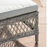 Gallery Menton Country Lounger Stone outdoor furniture weave detail and showerproof cushion