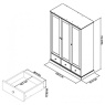 Bentley Designs Bentley Designs Ashby Soft Grey Triple Wardrobe