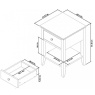 Bentley Designs Bentley Designs Ashby White 1 Drawer Nightstand