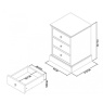 Bentley Designs Bentley Designs Ashby White 3 Drawer Nightstand