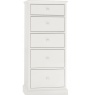 Bentley Designs Ashby White 5 Drawer Tall Chest