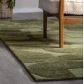 Gallery Large Cortland Block Rug in Olive Green