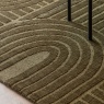 Gallery Direct Saser Rug – Large Olive Green Geometric Textured Rug