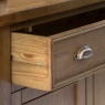 Gallery Direct Hardwick Sideboard showing drawer open with dovetail joints and metal cup handle
