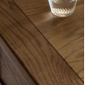 Gallery Direct Hardwick 2 Drawer Coffee Table showcasing top detail rich brown wood grain