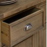 Gallery Direct Hardwick 3 Door 3 Drawer Sideboard drawer open with dovetail joint and metal cup handle