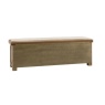Gallery Direct Hardwick Hall Bench showcasing what the bench looks like from the back with plain mdf panel
