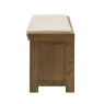 Gallery Direct Hardwick Hall Bench side view showing fabric seat