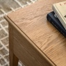 Gallery Direct Malvern 1 Drawer Coffee Table looking down at top and warm wood grain