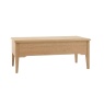 Gallery Direct Malvern 1 Drawer Coffee Table showing back of table with panel back and no drawers