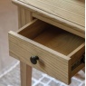 Gallery Direct Malvern 1 Drawer Side Table showcasing drawer and metal runners