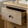 Gallery Direct Malvern 2 Drawer Bedside showing drawer opening with metal handle