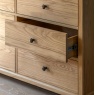 Gallery Direct Malvern 9 Drawer Chest with drawer pulled out showing metal runners