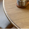 Gallery Direct Malvern Round Extending Dining Table close up of oak wood grain