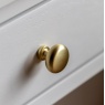 Gallery Direct Acton 2 Drawer Console White showcasing gold handle