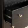 Gallery Direct Acton 3 Drawer Chest Black showcasing drawer detail with runners