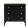 Gallery Direct Acton 3 Drawer Chest Black