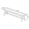 Bentley Designs Bentley Designs Camden Weathered Oak & Peppercorn Large Bench