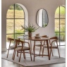 Gallery Direct Madrid Walnut Oval Dining Table + 4 Dining Chairs