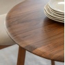 Gallery Direct Gallery Direct Madrid Walnut Round Dining Table + 4 Dining Chairs