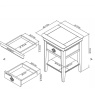 Bentley Designs Bentley Designs Chantilly White 2-Drawer Bedside Table