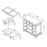 Bentley Designs Bentley Designs Chantilly White 2+2 Drawer Chest