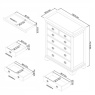 Bentley Designs Bentley Designs Chantilly White 2+4 Drawer Chest
