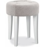 Bentley Designs Bentley Designs Chantilly White Stool - Grey Fabric