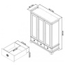 Bentley Designs Bentley Designs Chantilly White Triple Wardrobe