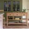 Gallery Direct Eton Natural Kitchen Island in stone floored traditional kitchen