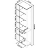 Bentley Designs Bentley Designs Bergen Oak Narrow Bookcase
