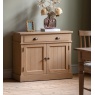 Gallery Direct Eton small natural oak sideboard styled in a dining room
