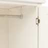 Internal hanging rail detail inside Gallery Direct Eton white wardrobe