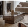 Gallery Direct Novara coffee table in charcoal brown glass fibre reinforced concrete styled in a modern living room